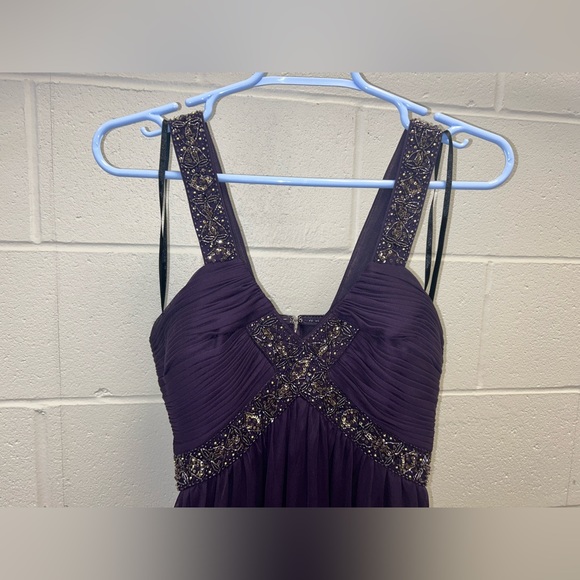 Xscape by Joanna Chen- Eggplant purple prom dress, size 4 - Picture 4 of 8